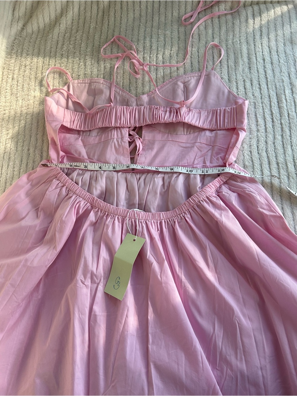 Grey Bandit Noey Dress Women’s Backless Light Pink Summer Dress Size Large NWT - Picture 11 of 14